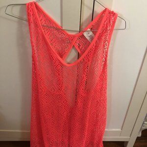 OP hot pink mesh shirt or beach coverup - XL